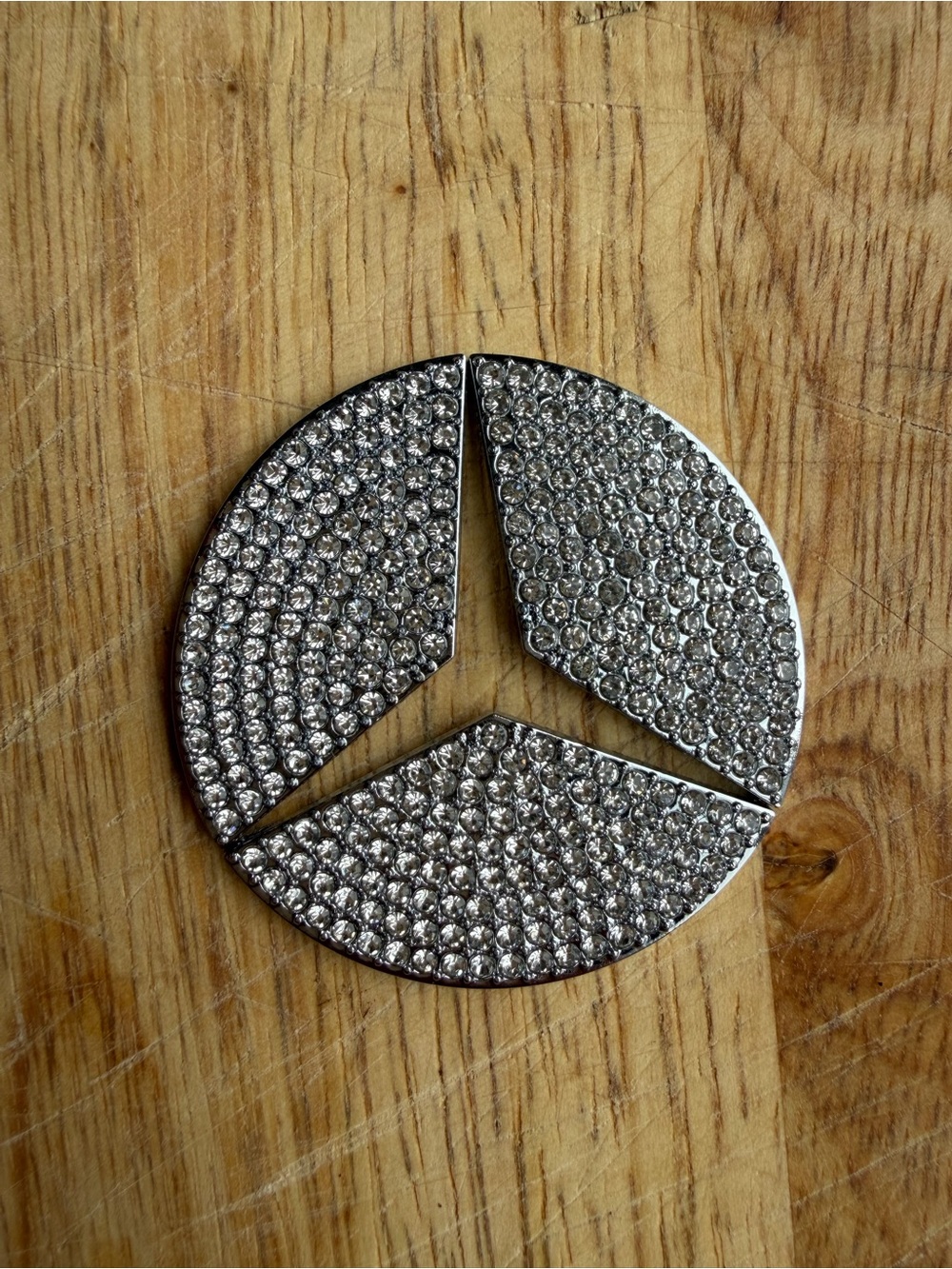 Mercedes-Benz Crystal Bling Logo Steering Wheel Decal ✨ - Picture 2 of 5
